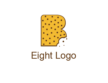 letter B made of cookie logo