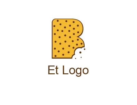 letter B made of cookie logo