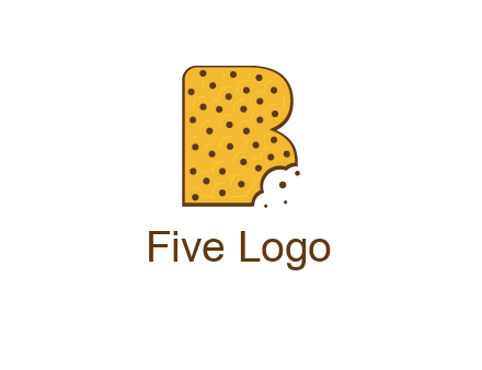 letter B made of cookie logo