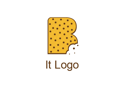 letter B made of cookie logo