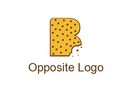 letter B made of cookie logo