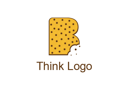 letter B made of cookie logo