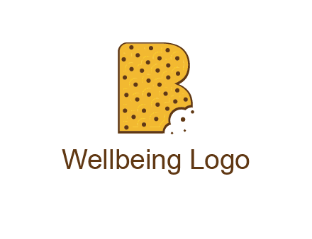 letter B made of cookie logo