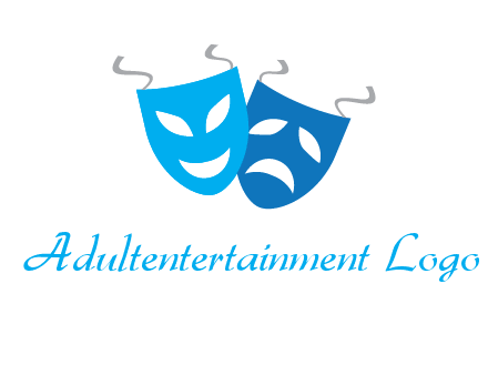 two theater masks entertainment logo