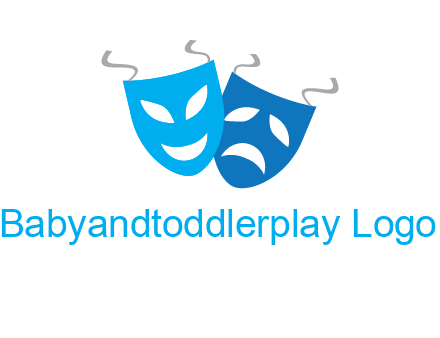 two theater masks entertainment logo