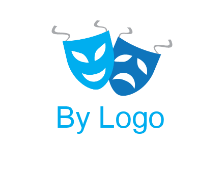 two theater masks entertainment logo