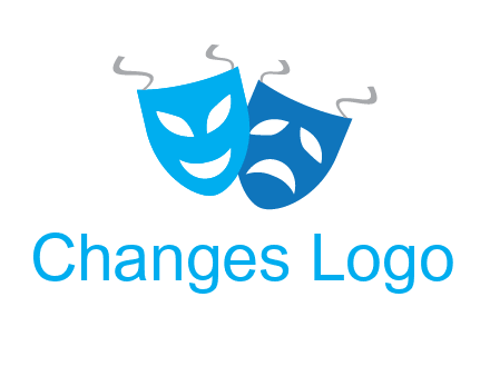 two theater masks entertainment logo