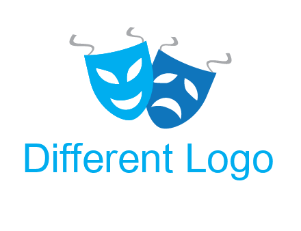 two theater masks entertainment logo