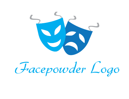 two theater masks entertainment logo