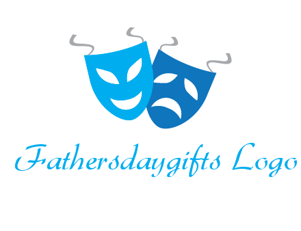 two theater masks entertainment logo