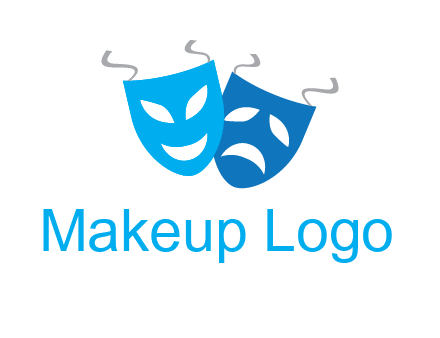 two theater masks entertainment logo