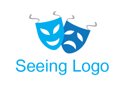 two theater masks entertainment logo
