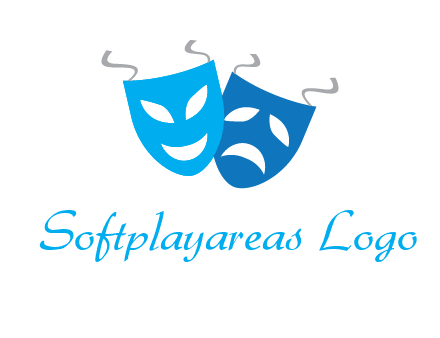 two theater masks entertainment logo