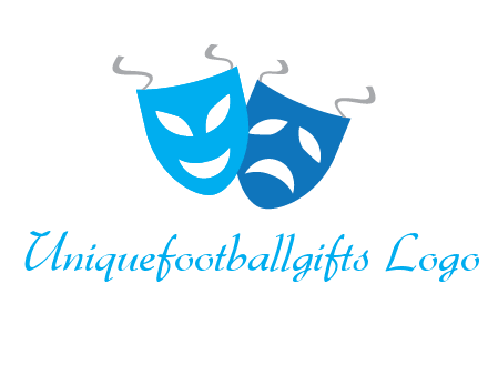 two theater masks entertainment logo
