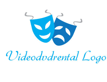 two theater masks entertainment logo