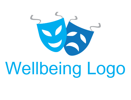 two theater masks entertainment logo