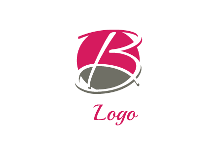elegant letter B inside circle logo