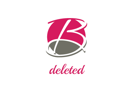 elegant letter B inside circle logo