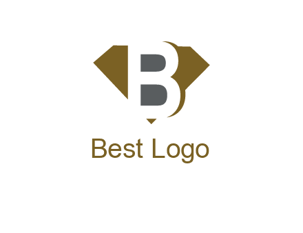 letter B inside diamond shape logo