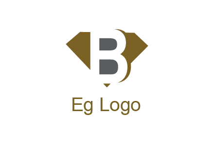 letter B inside diamond shape logo