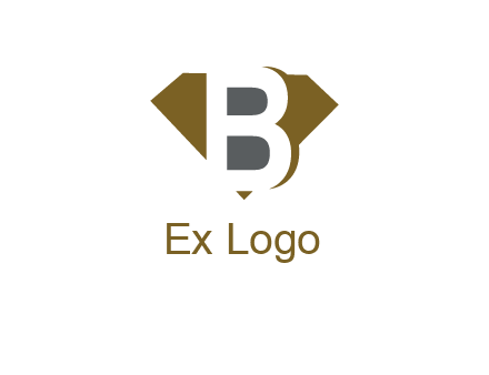 letter B inside diamond shape logo
