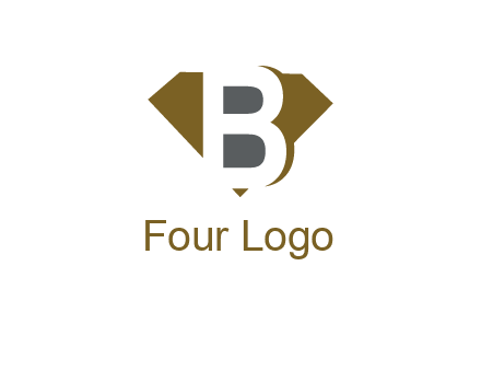 letter B inside diamond shape logo
