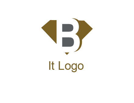 letter B inside diamond shape logo