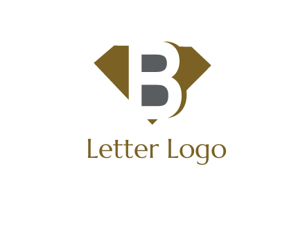 letter B inside diamond shape logo