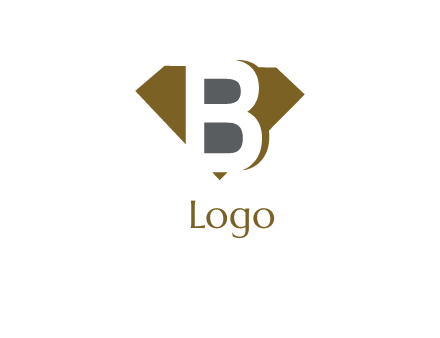 letter B inside diamond shape logo