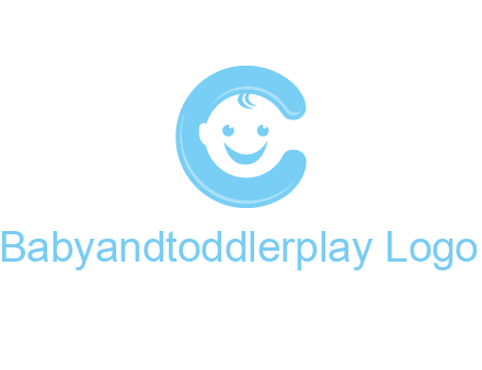 baby face inside letter C logo