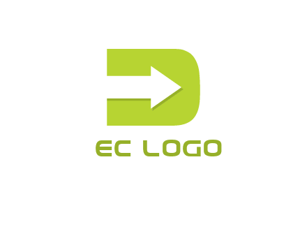 arrow inside letter D logo