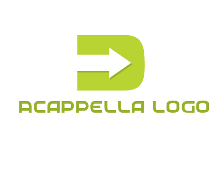 arrow inside letter D logo