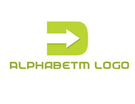 arrow inside letter D logo