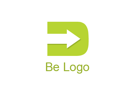 arrow inside letter D logo