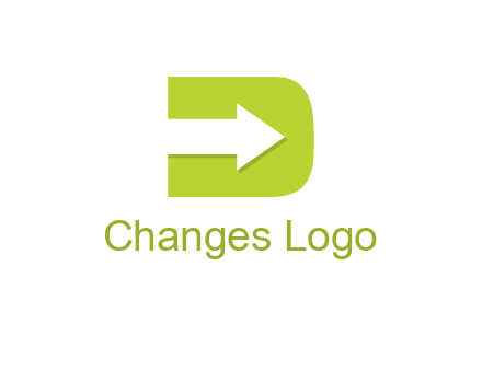 arrow inside letter D logo