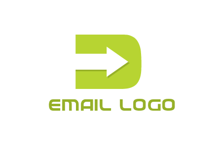 arrow inside letter D logo