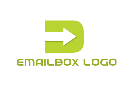 arrow inside letter D logo
