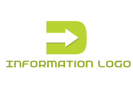 arrow inside letter D logo