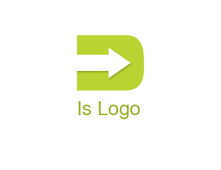 arrow inside letter D logo
