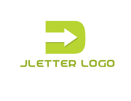 arrow inside letter D logo