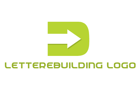 arrow inside letter D logo