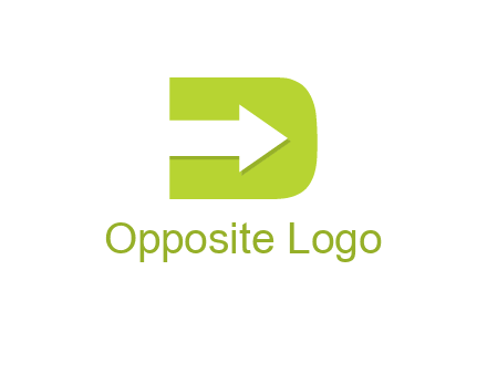 arrow inside letter D logo