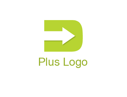 arrow inside letter D logo