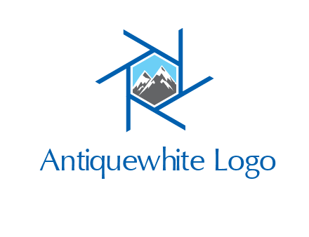 mountains in shutter outline photography logo