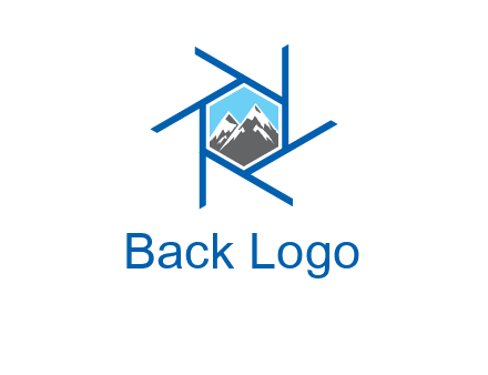 mountains in shutter outline photography logo