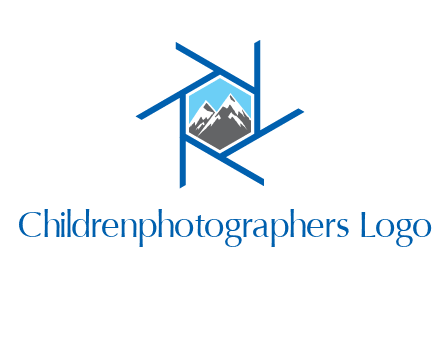 mountains in shutter outline photography logo