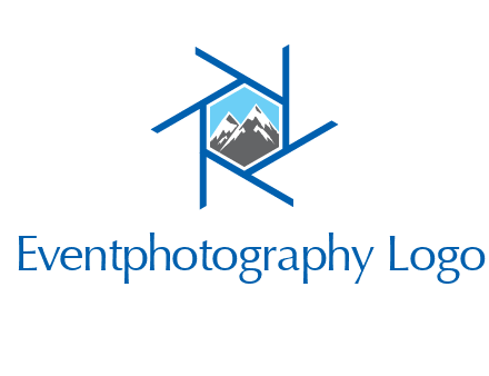 mountains in shutter outline photography logo