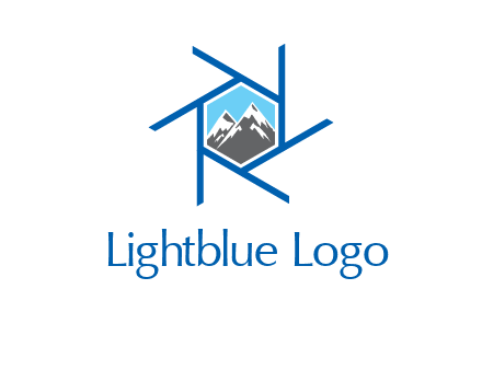 mountains in shutter outline photography logo