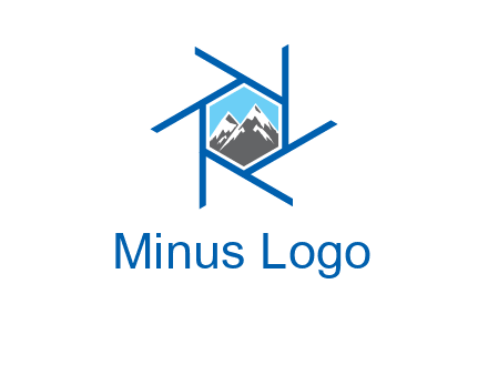 mountains in shutter outline photography logo