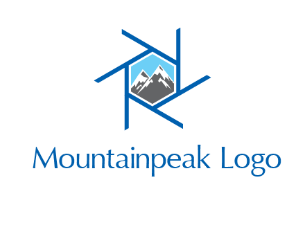 mountains in shutter outline photography logo